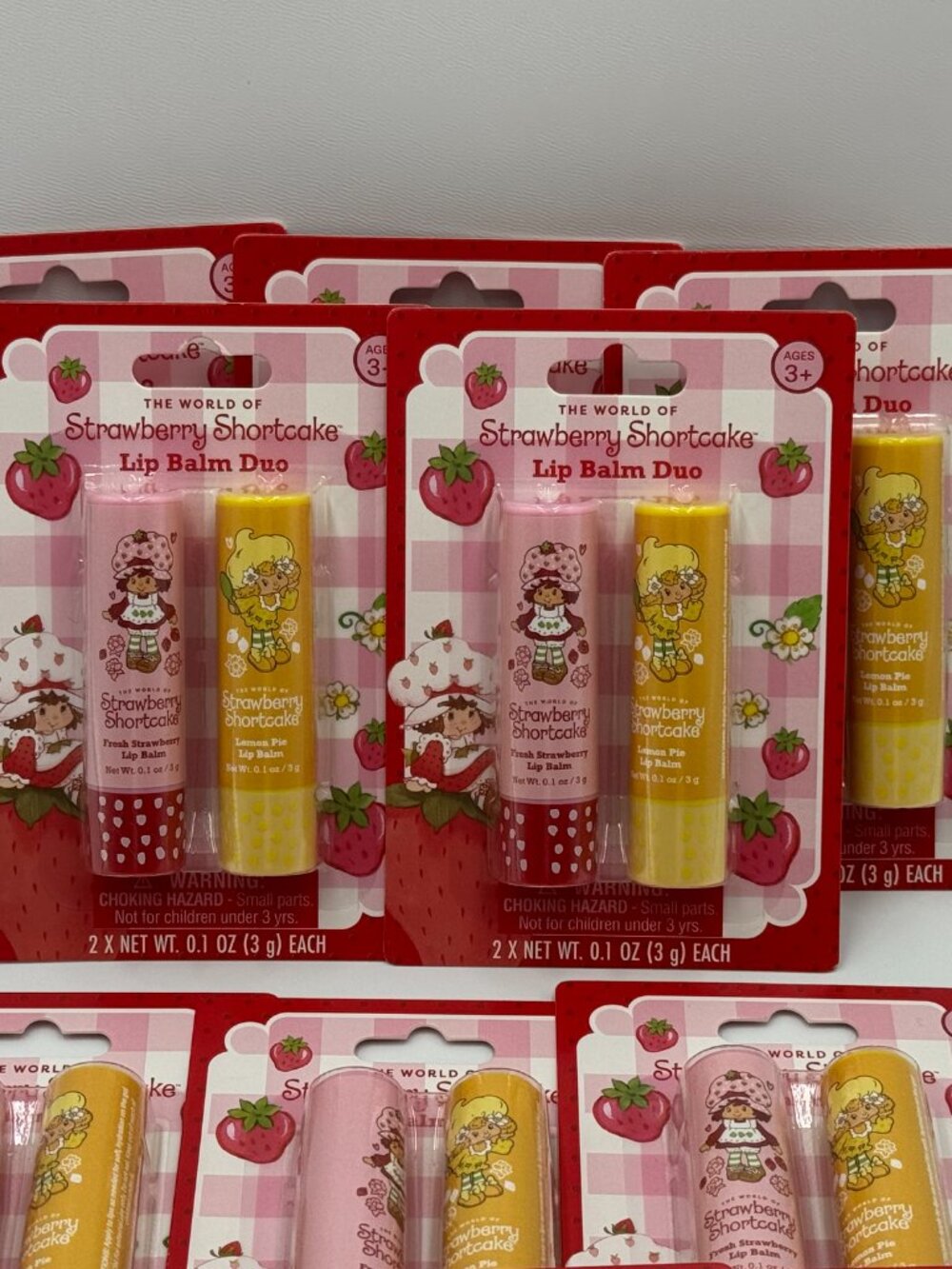 24 Pieces Strawberry Shortcake & Lemon Pie Scented Lip Balms Bundle - Picture 2 of 2